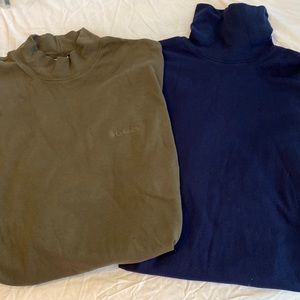 Set mens turtleneck and mock turtleneck